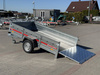 Przyczepa samochodowa TEMARED PRAKTI 2615 Resorowana 264×150 cm DMC 750 kg – uchylna z trapem